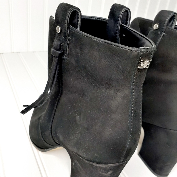 Sam Edelman Western Black Suede Leather Booties E876 - Picture 10 of 15
